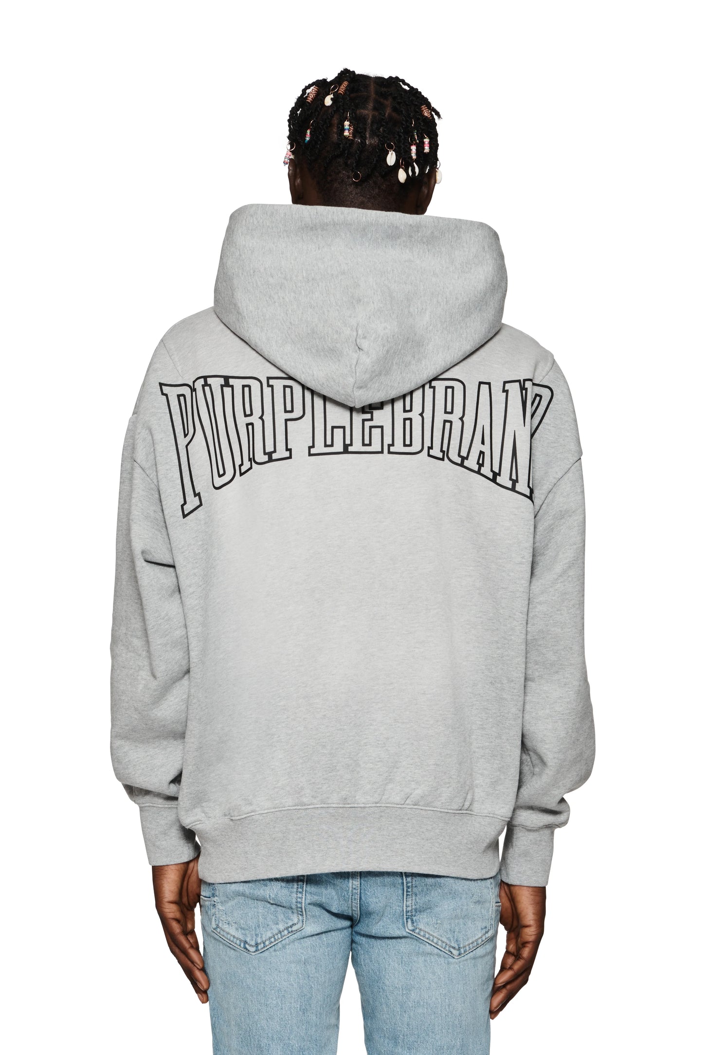 Purple Brand Heavyweight Hoodie Grey