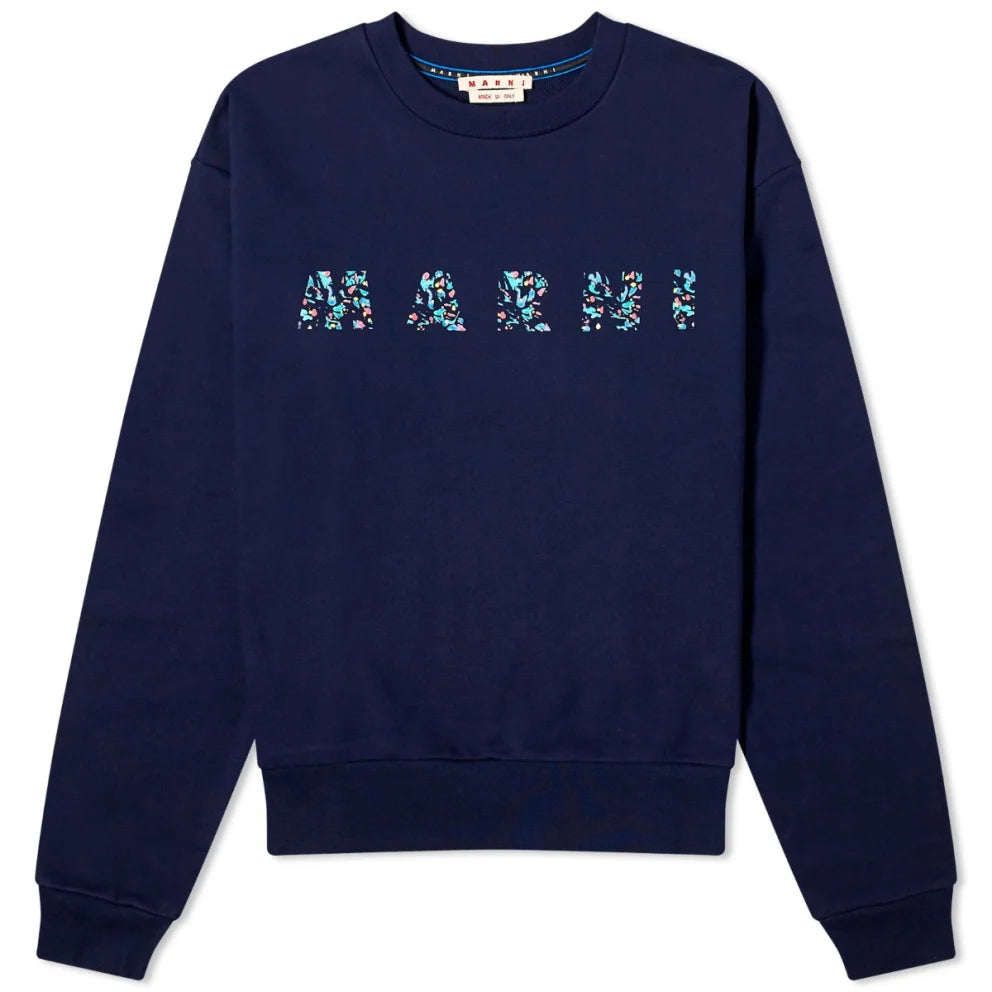 Marni Floral Logo Crewneck