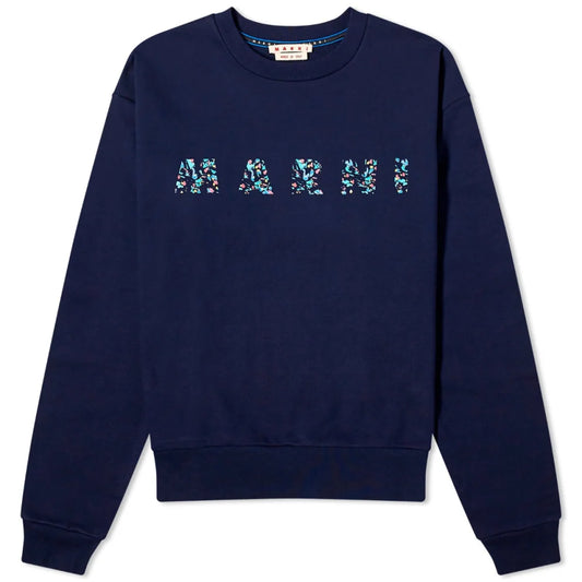 Marni Floral Logo Crewneck