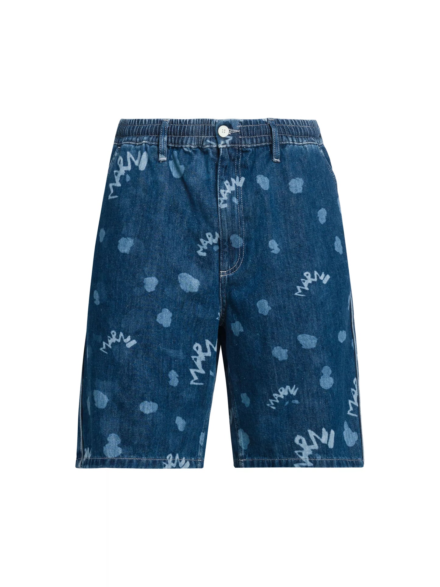 Marni Dripping Logo Denim Short