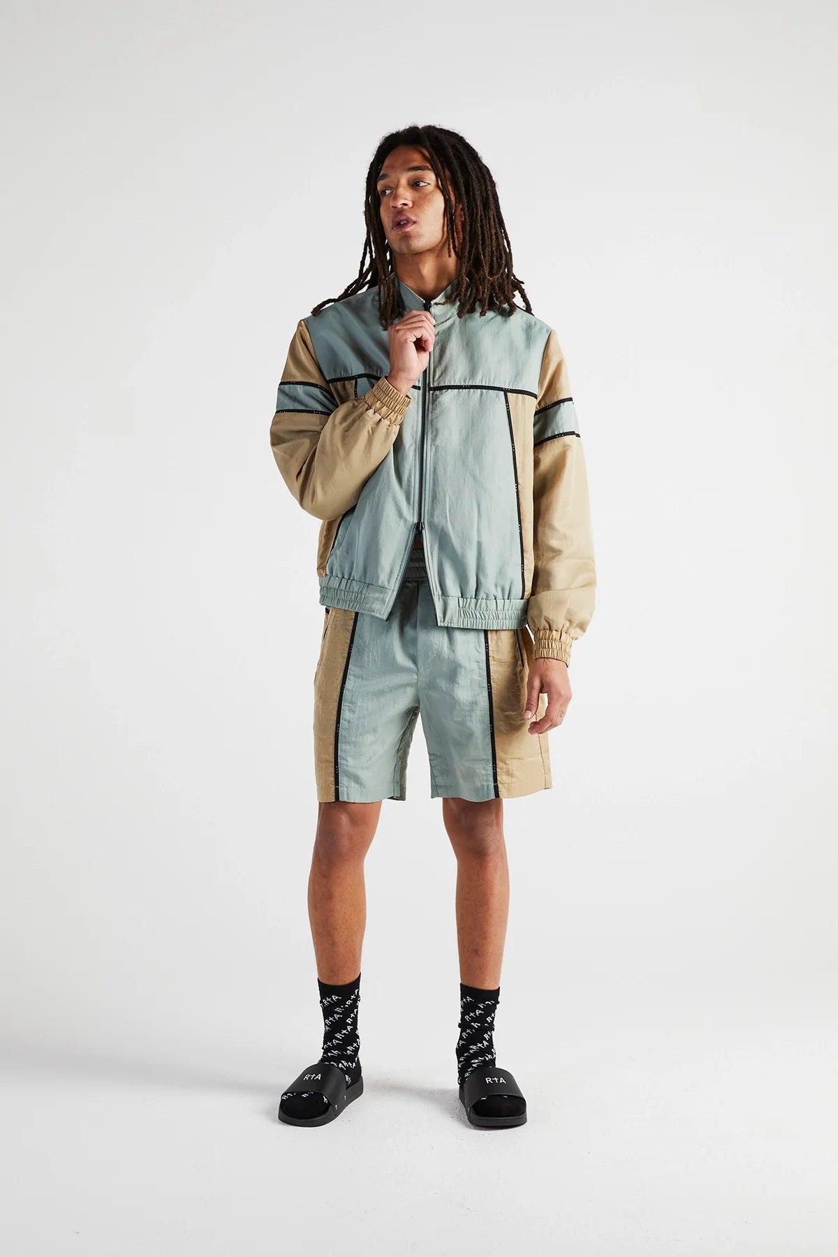 RtA Track Jacket - Tan Sage