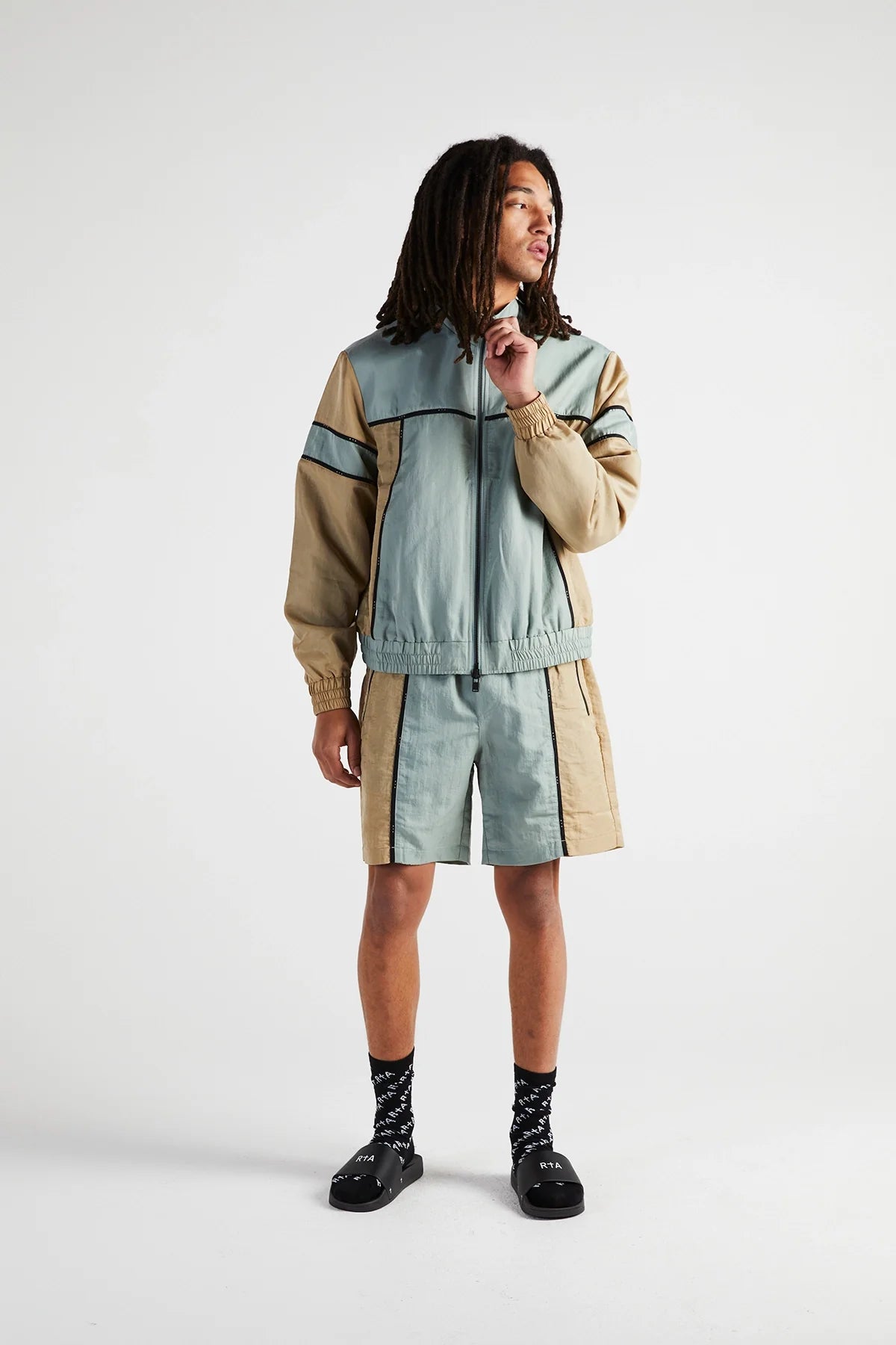 RtA Track Jacket - Tan Sage