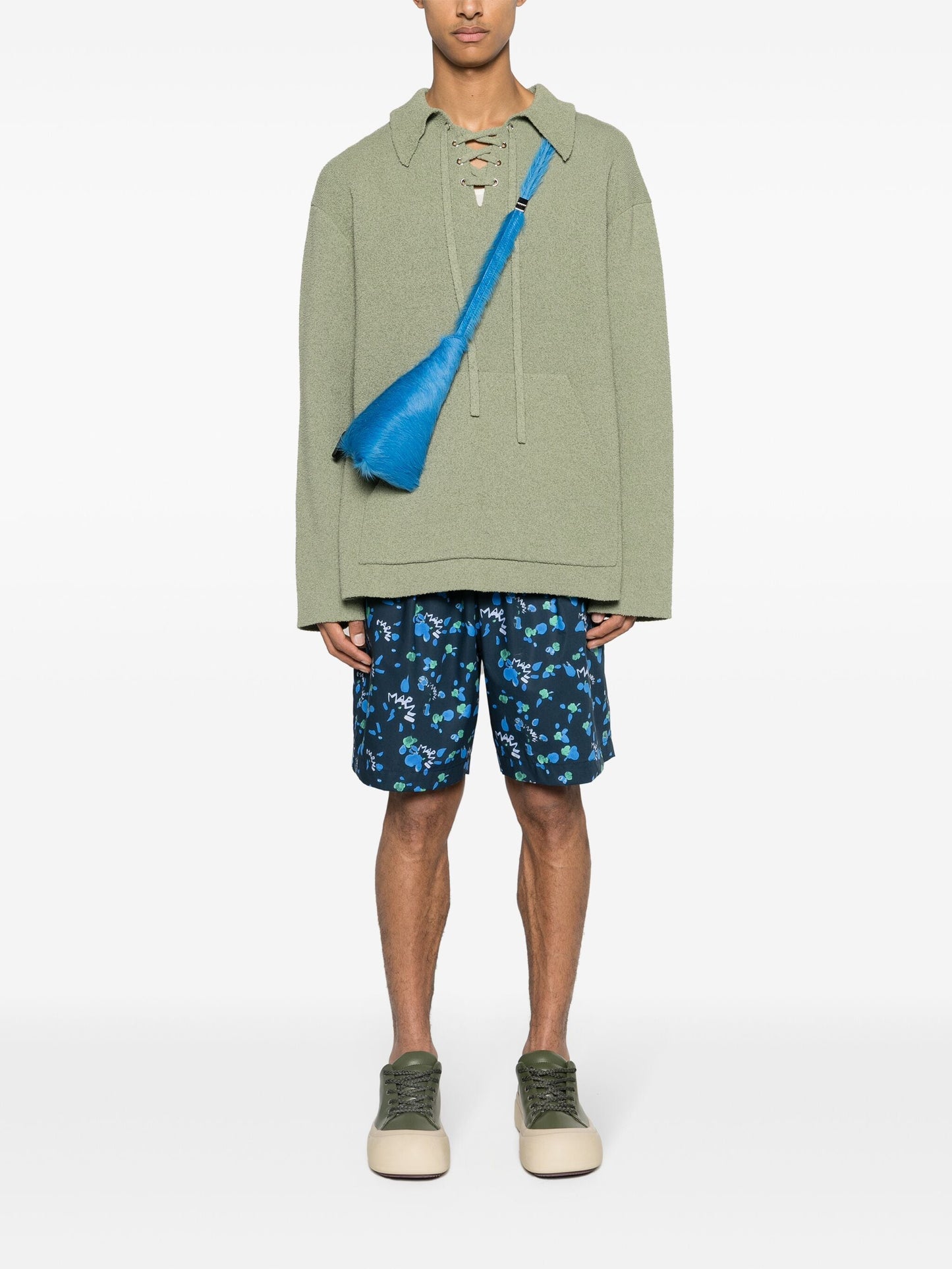 Marni Dripping Logo Popeline Short