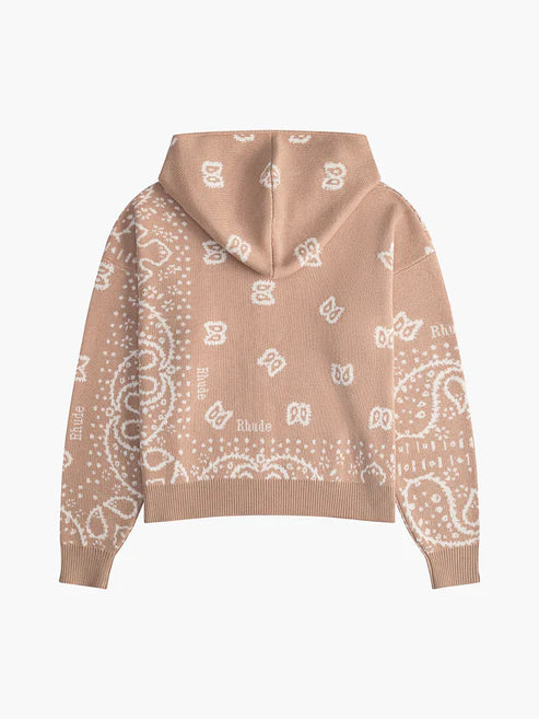 Rhude Bandana Knit Zip Up