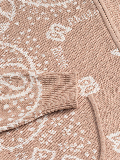Rhude Bandana Knit Zip Up