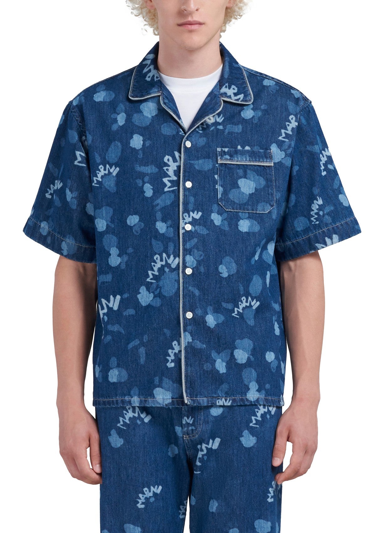Marni Dripping Lightweight Denim Shirt