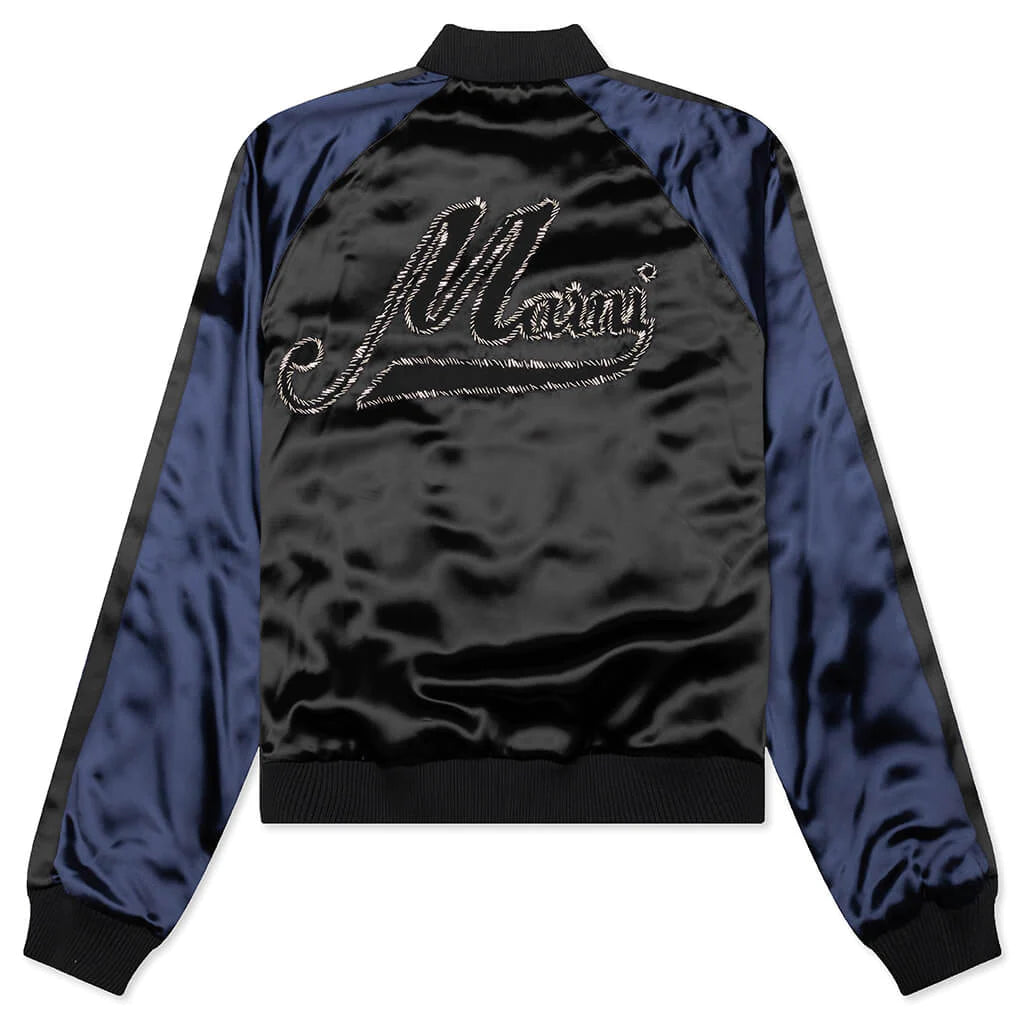 Marni Black Satin Bomber