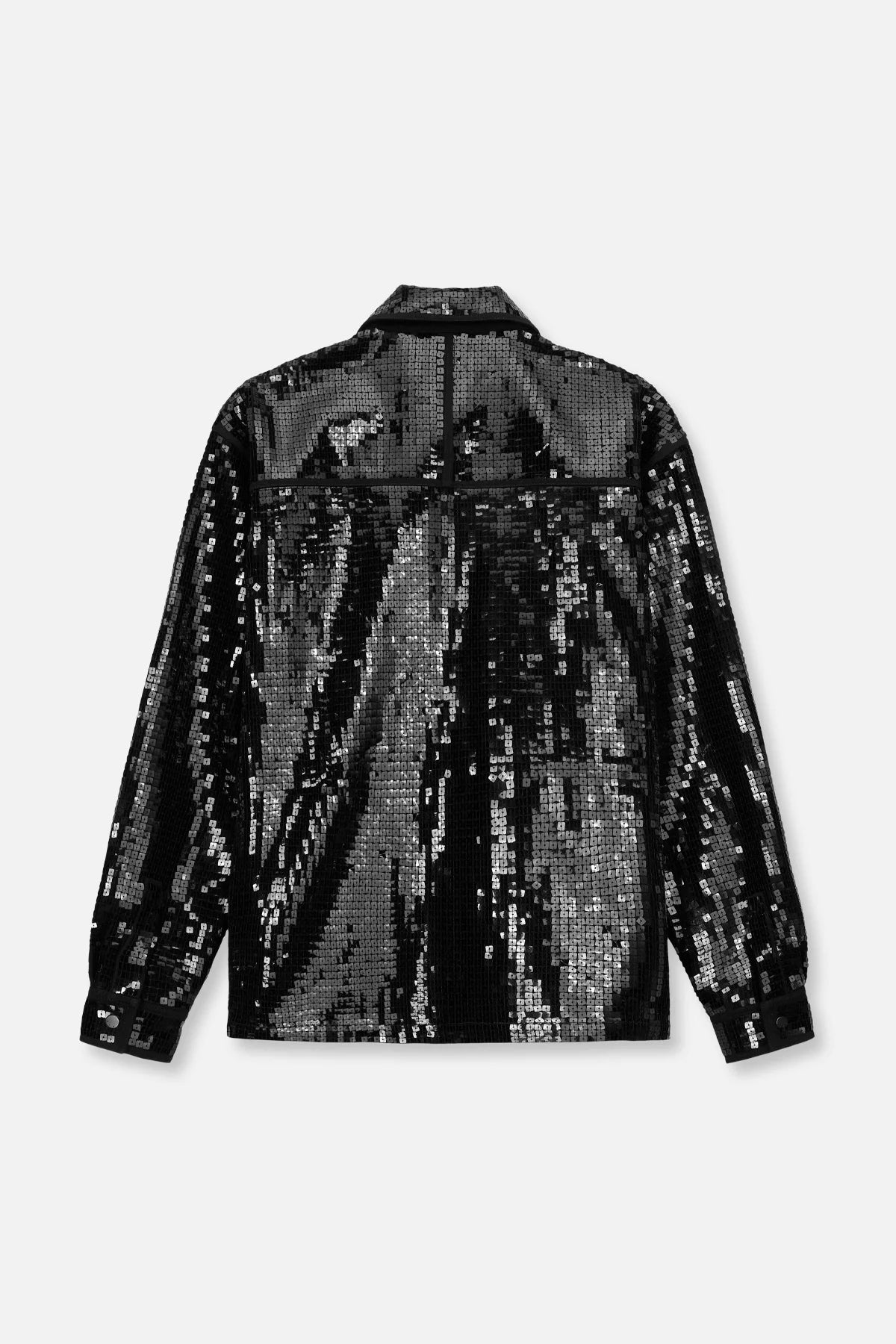 RtA Chest Pocket Shacket - Black Sequin