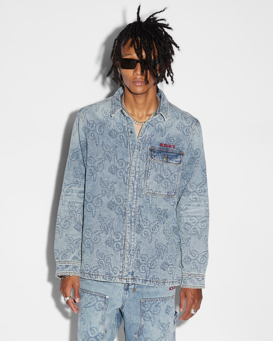 Ksubi Quilted Ls Shirt K9 Stoned
