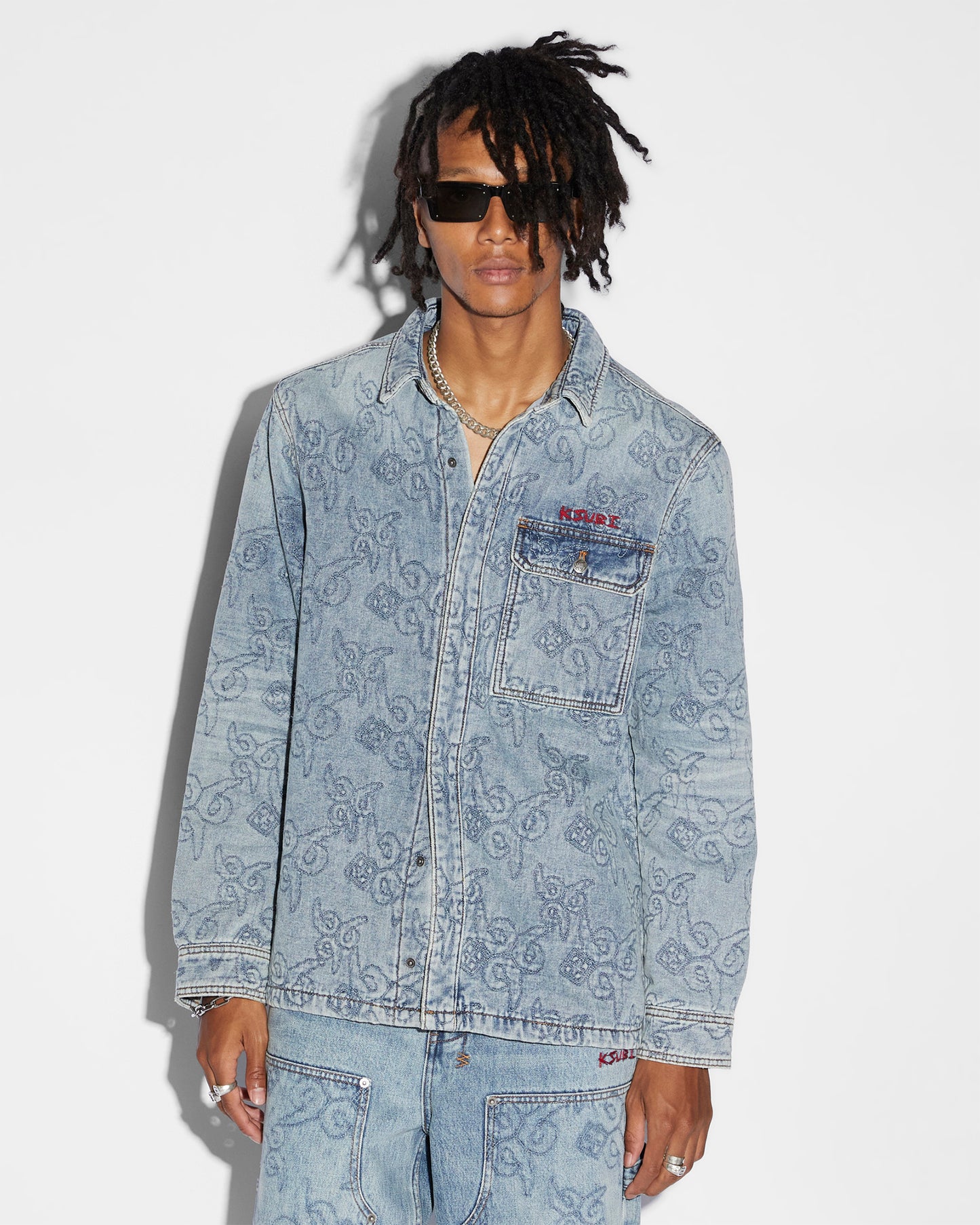 Ksubi Quilted Ls Shirt K9 Stoned