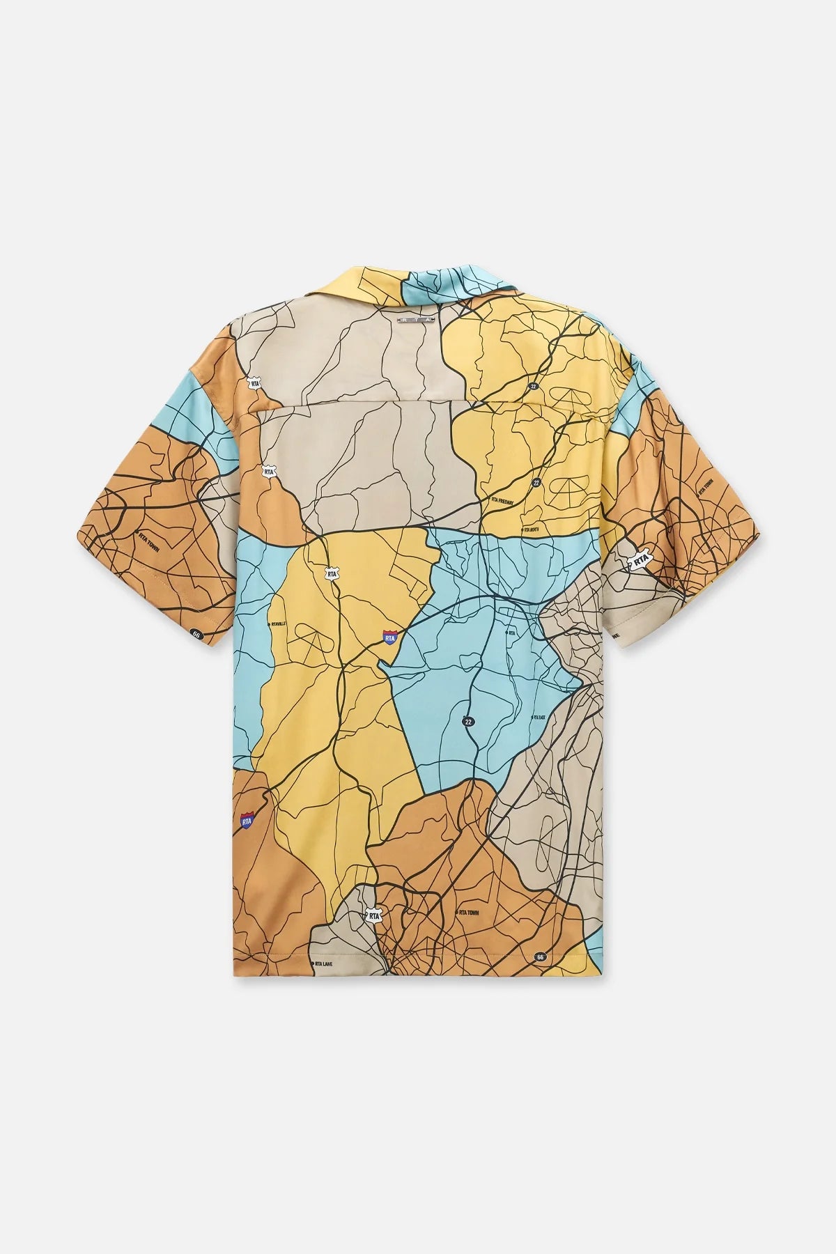 RtA Silk Print Shirt Road Map