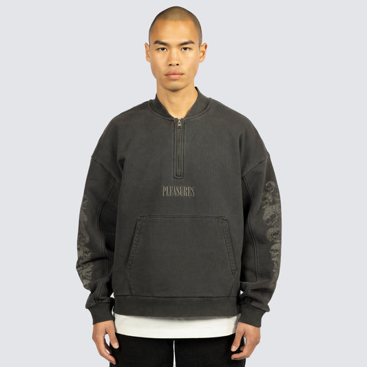 Pleasures Skull Spiral Quarter Zip