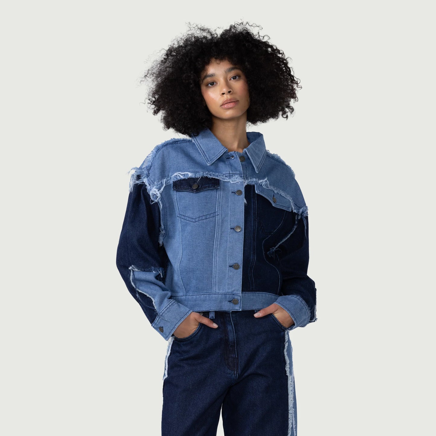 Honor The Gift Womens Patch Denim Jacket