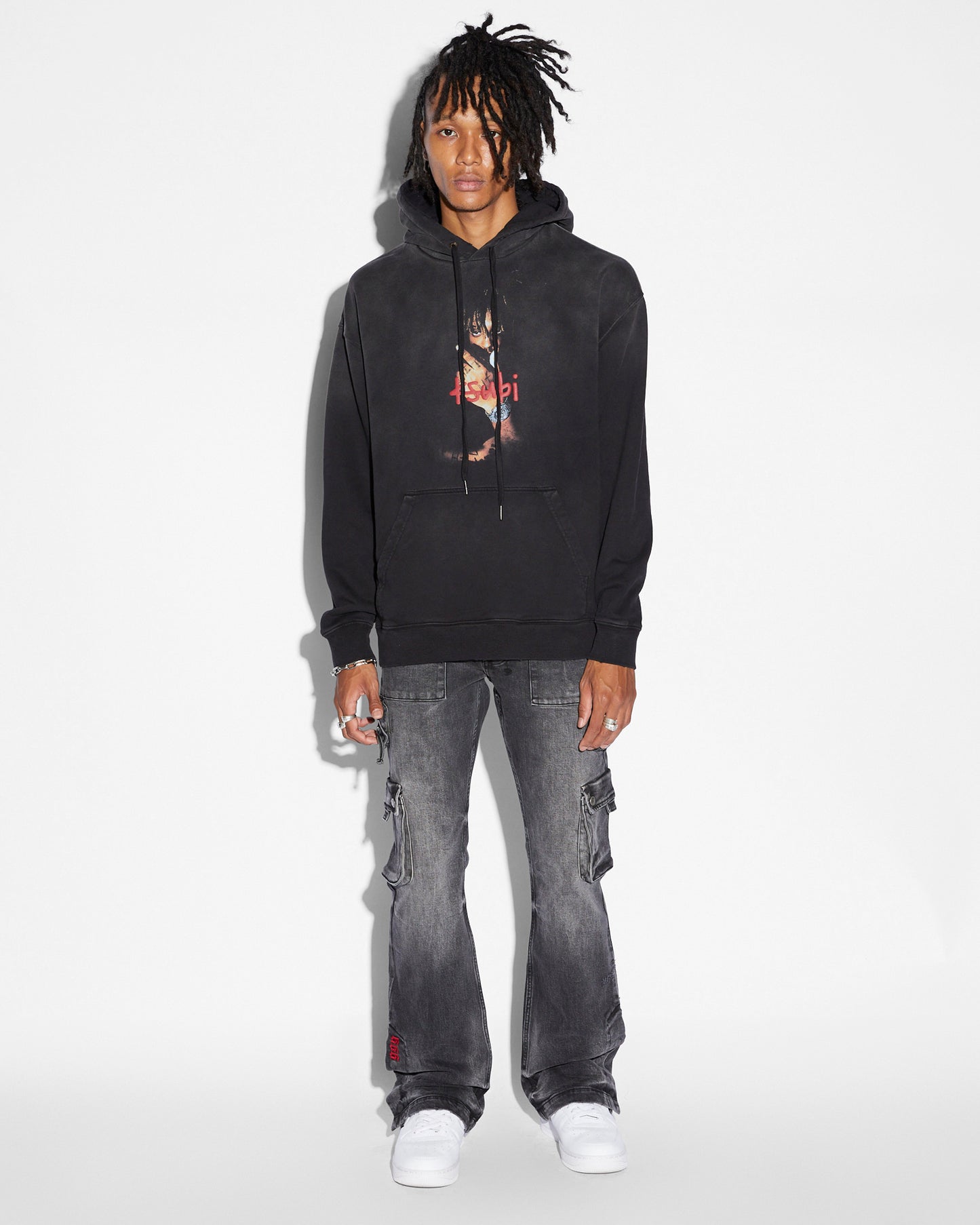 Ksubi 999 Juice Wrld Biggie Hoodie Jet Black Fade