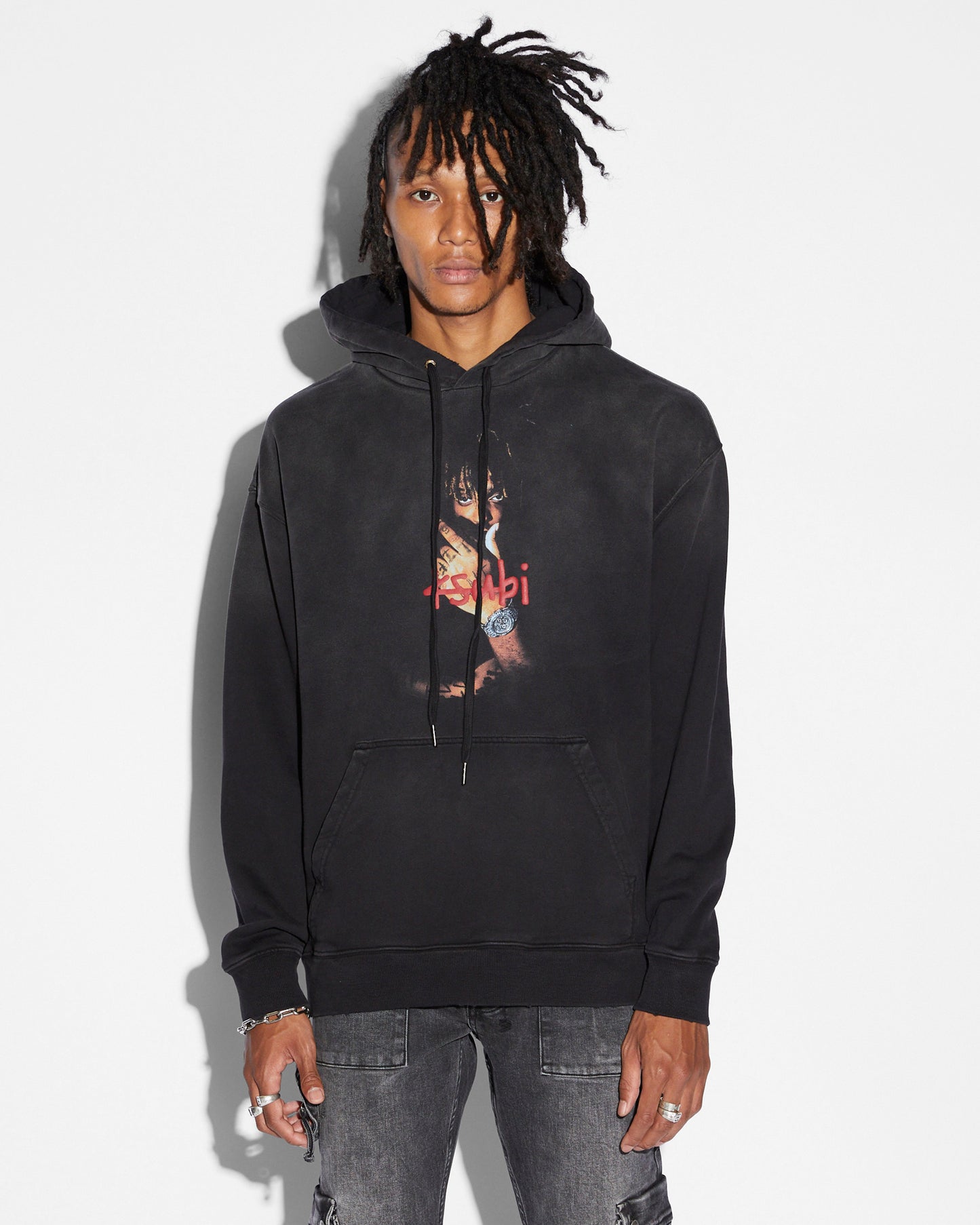 Ksubi 999 Juice Wrld Biggie Hoodie Jet Black Fade