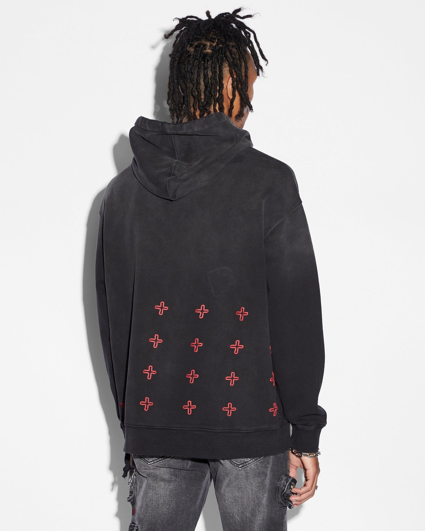 Ksubi 999 Juice Wrld Biggie Hoodie Jet Black Fade