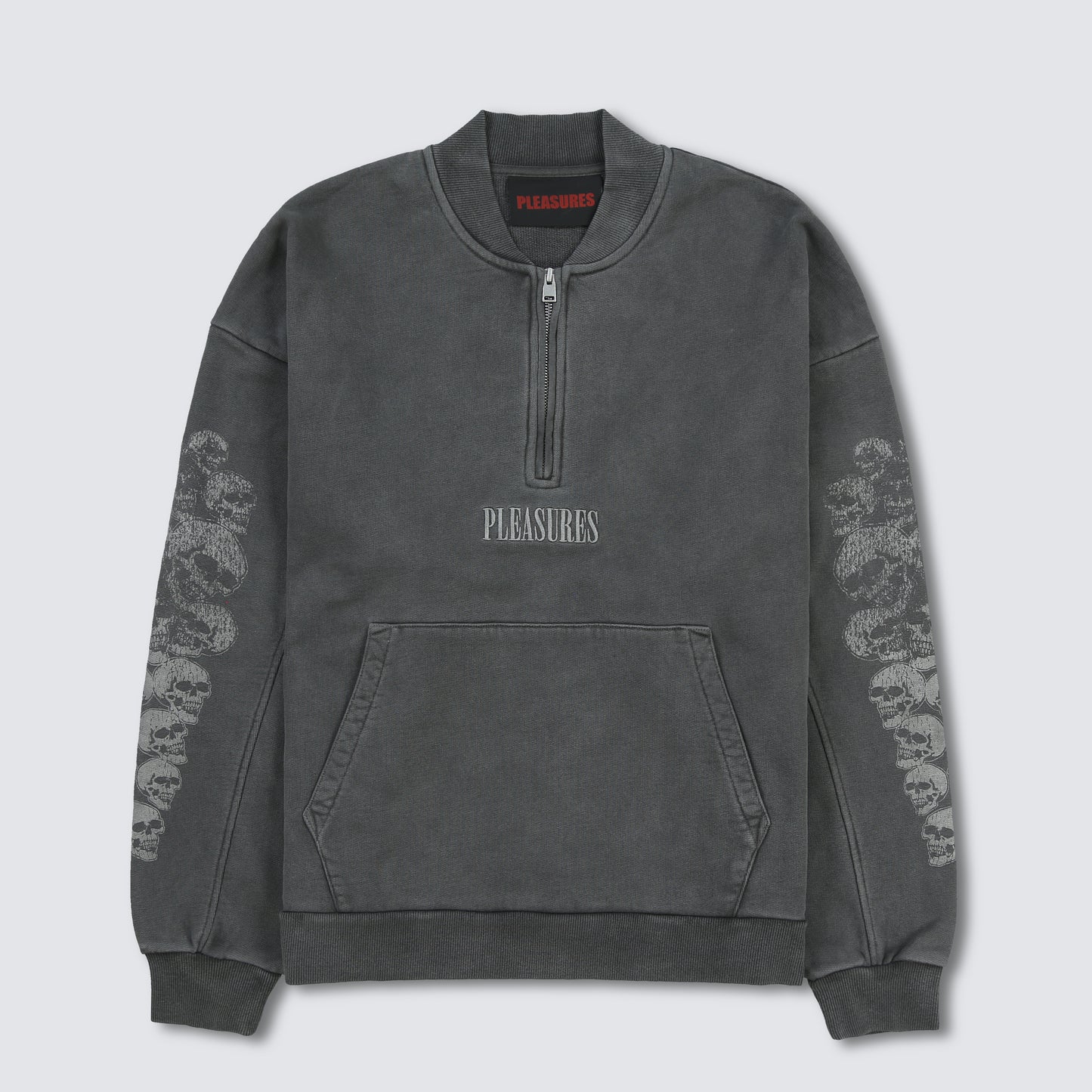Pleasures Skull Spiral Quarter Zip