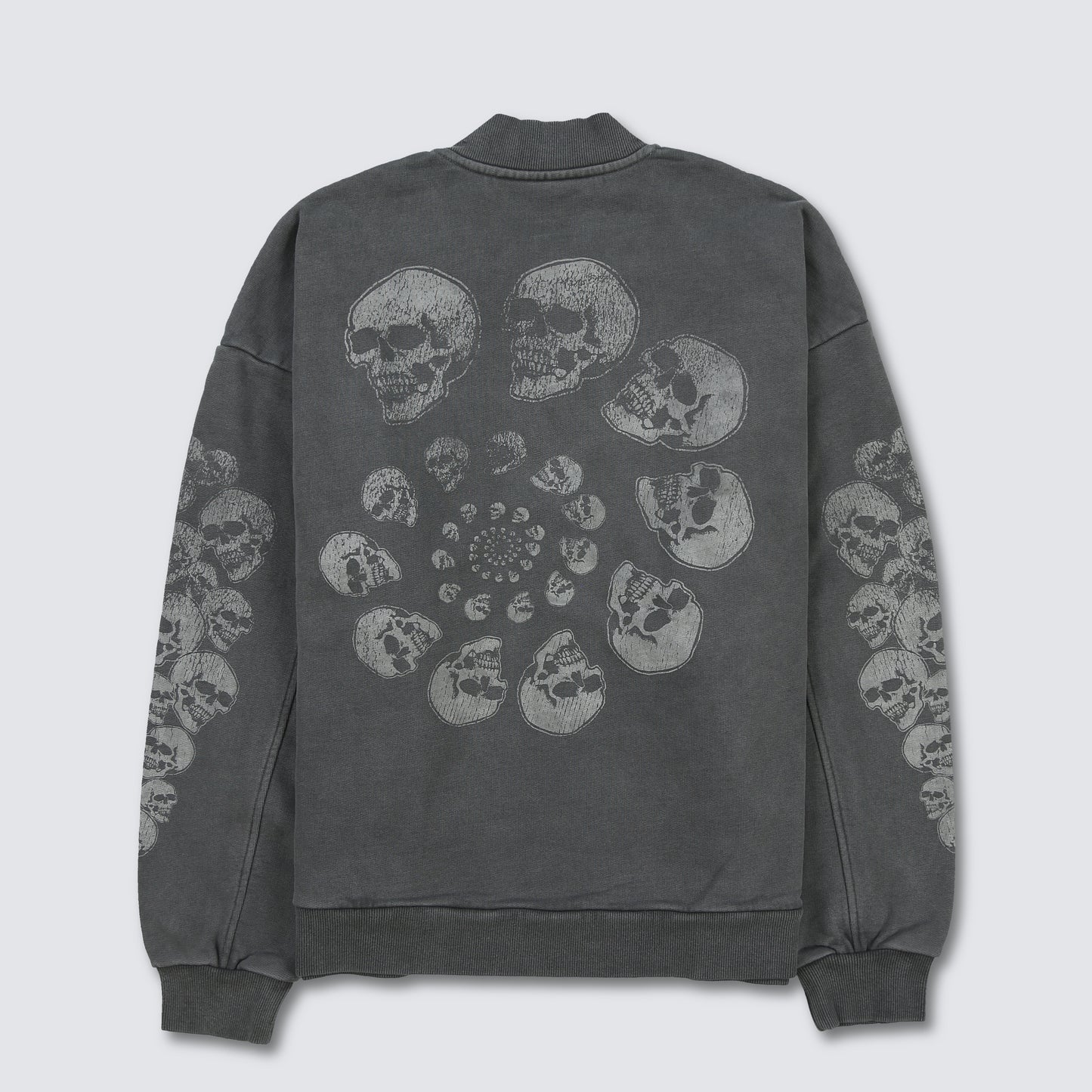 Pleasures Skull Spiral Quarter Zip