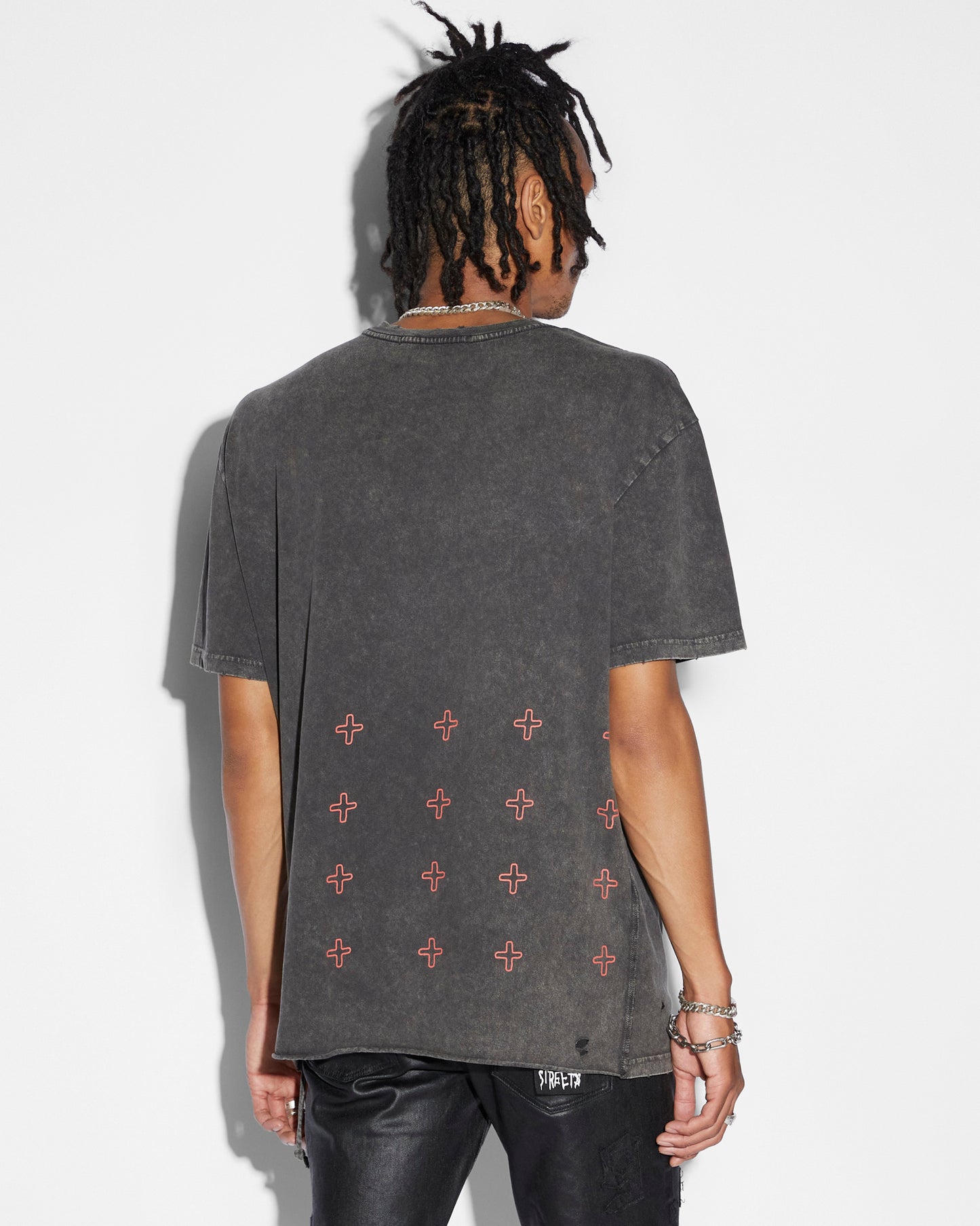Ksubi Super Juice Biggie Ss Tee Sun Fade Black