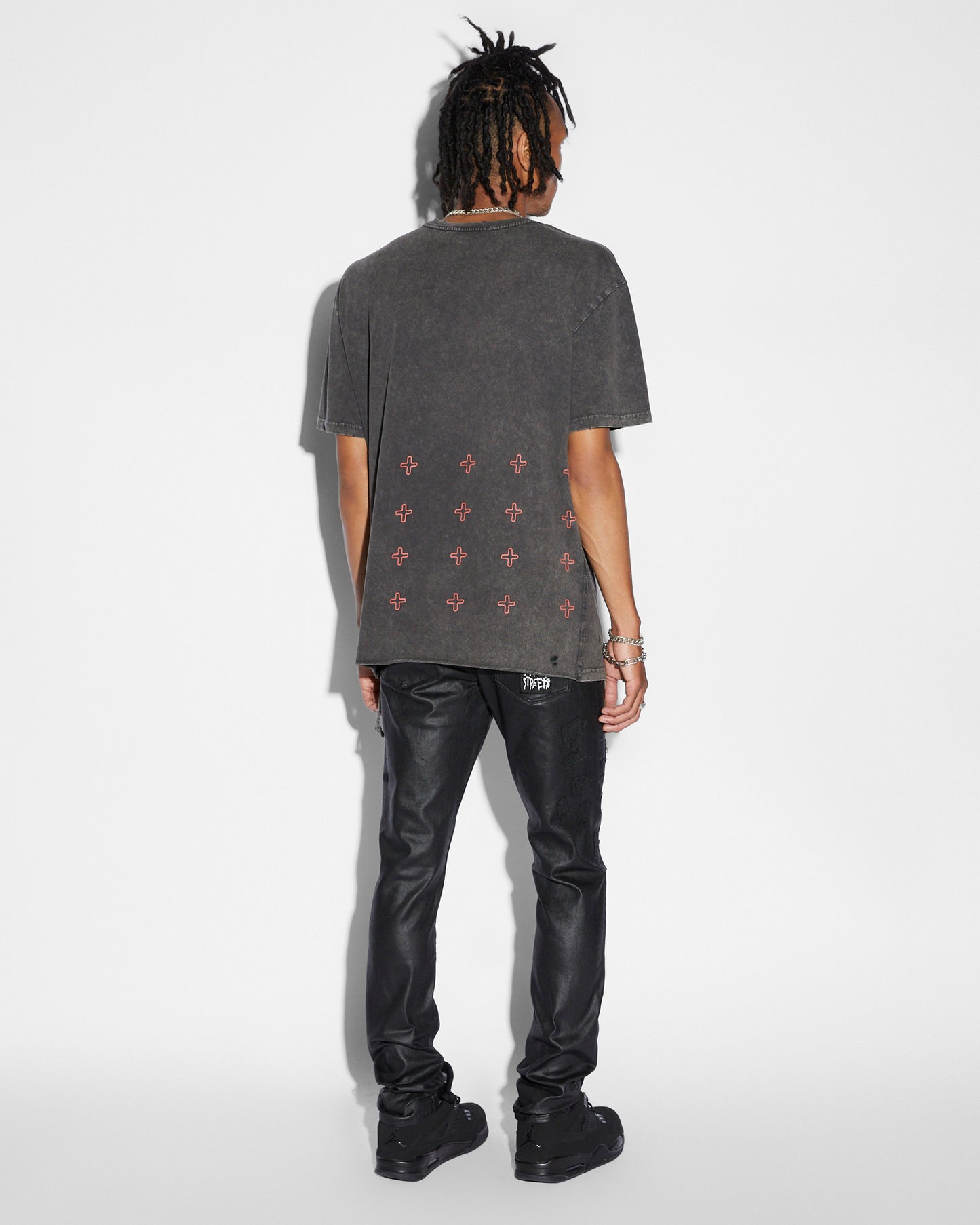 Ksubi Super Juice Biggie Ss Tee Sun Fade Black