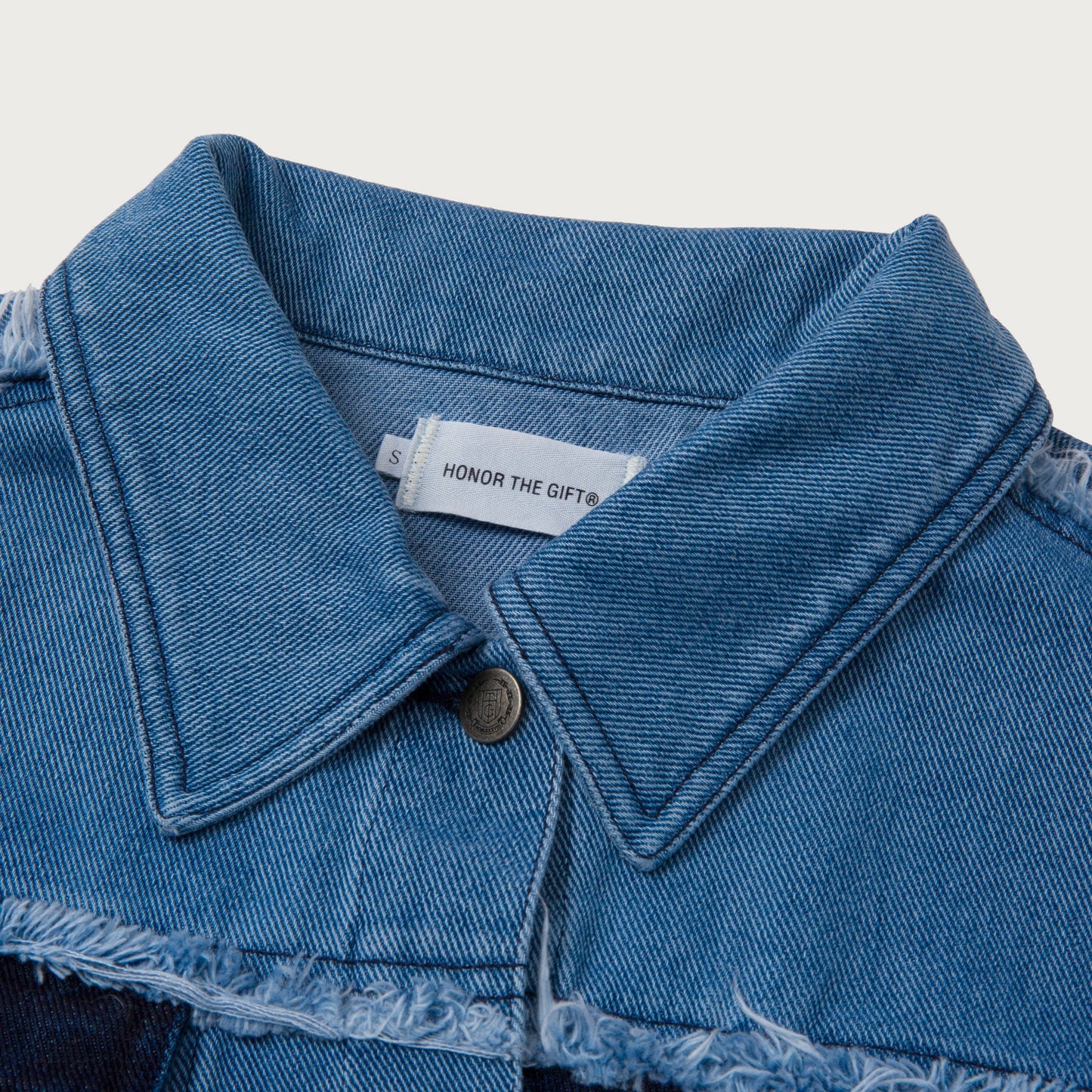 Honor The Gift Womens Patch Denim Jacket