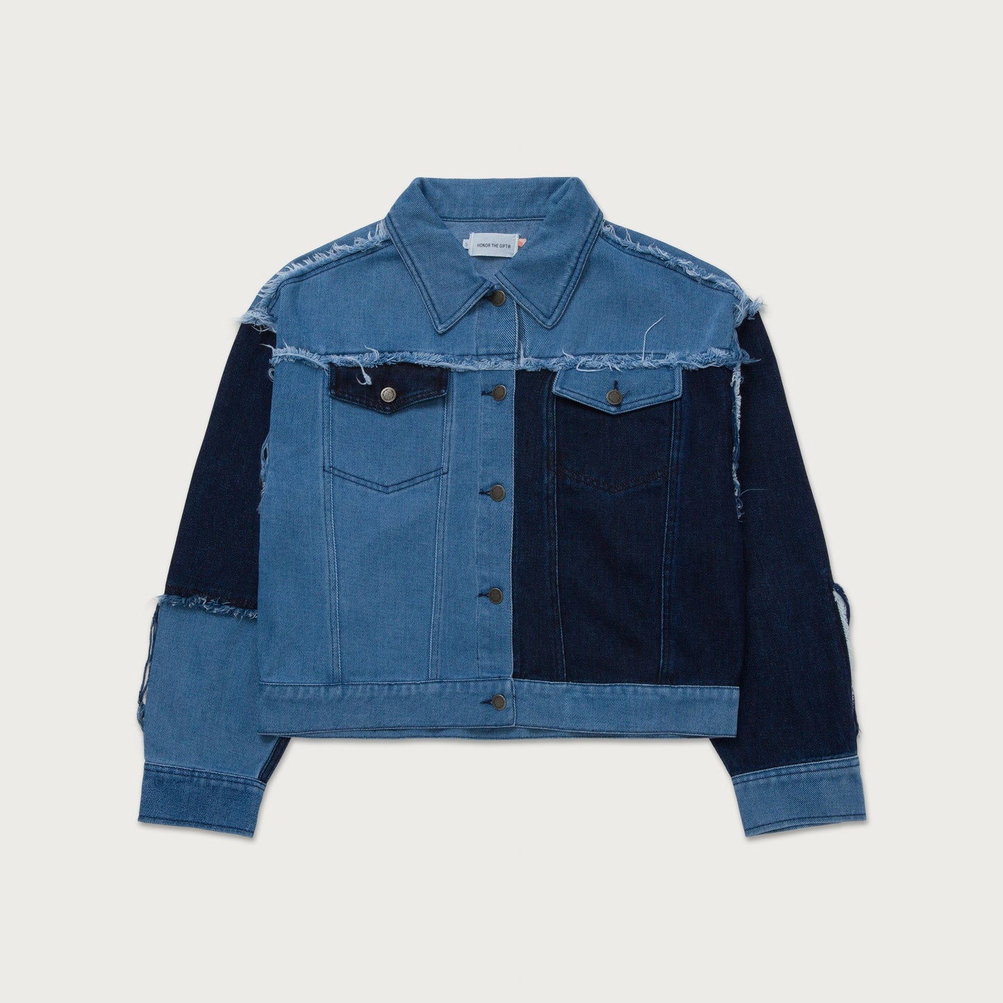 Honor The Gift Womens Patch Denim Jacket