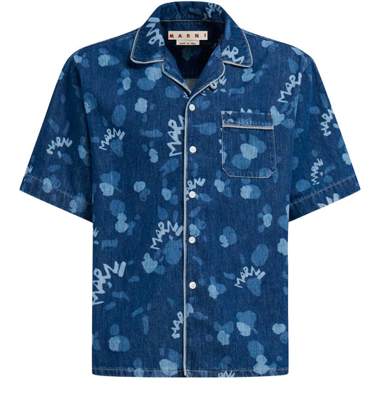 Marni Dripping Lightweight Denim Shirt
