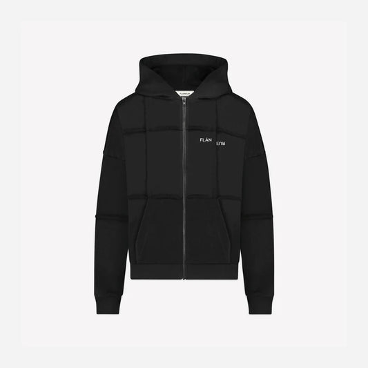 Flaneur Cut and Sew Zip-Up Hoodie