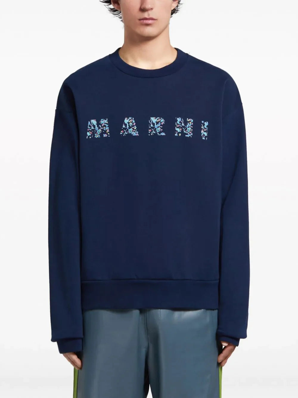 Marni Floral Logo Crewneck